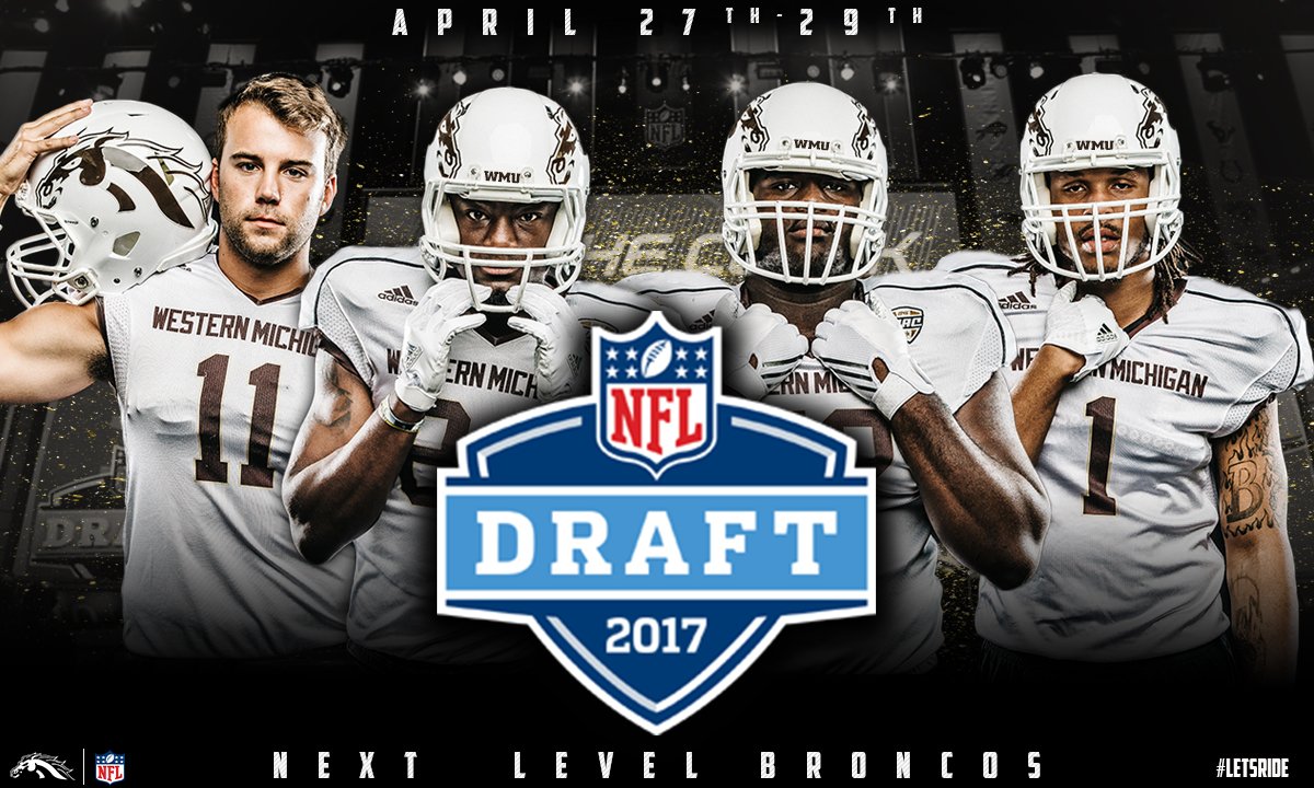 The #NFLDraft begins tomorrow night! Tune in to see where Corey Davis and his Bronco teammates end up! #LetsRide