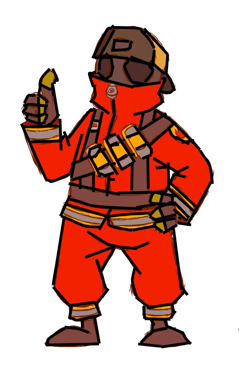 GumTheScout's tweet photo. my pyro drawning https://t.co/I2pB8iKgwm