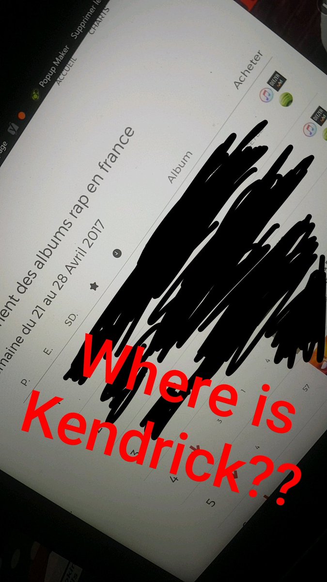 BpmRap's tweet photo. Aujourd'hui, et tous les mardis : Retrouvez les 15 meilleurs ventes rap.
https://t.co/qsXdR9pMqP
#RAP #HIPHOP #CHARTS #WHEREISKENDRICK #BPM https://t.co/q802CbTPKC