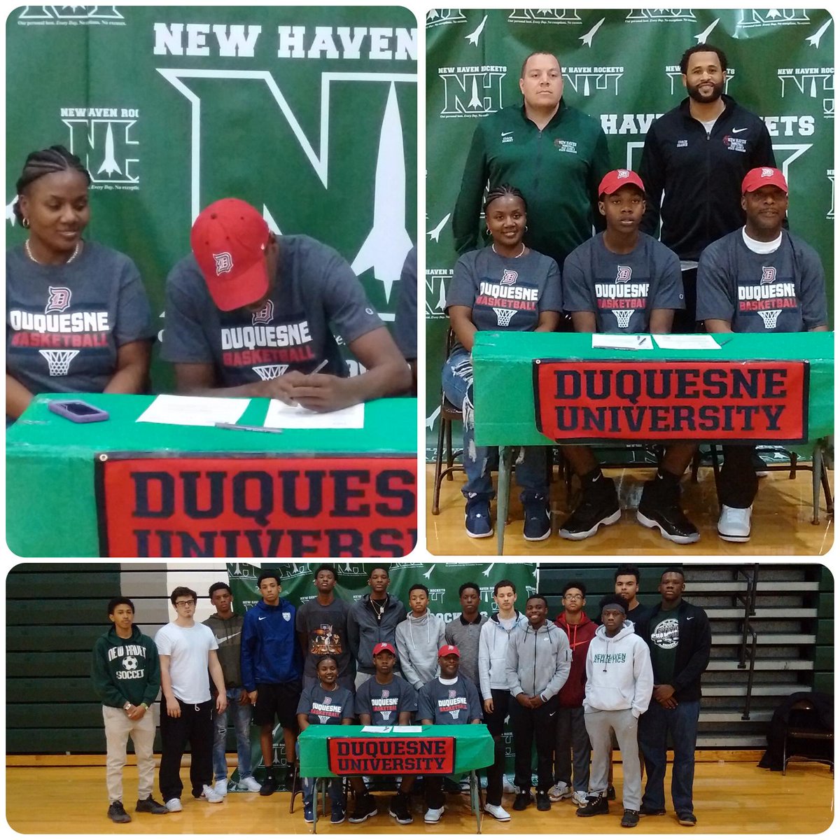 RocketCountry's tweet photo. Congrats to Eric Williams @ericwilliams708 signing his letter of intent to attend Duquesne University #FAMILY ๐๐ https://t.co/8Ya2XsJDvq