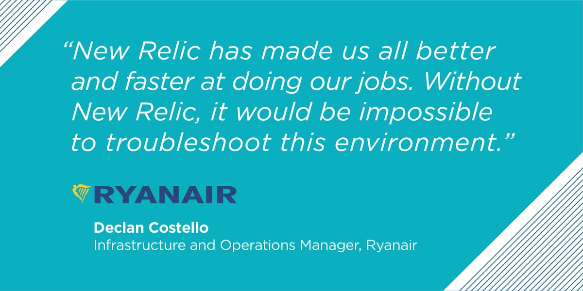 newrelic's tweet photo. New Relic Enables @Ryanair’s Ops Team to Scale &amp; Deliver Better Customer Experiences. See them at #FutureStack! https://t.co/dHTPrwQmL6 https://t.co/Q7CIpLXrtC