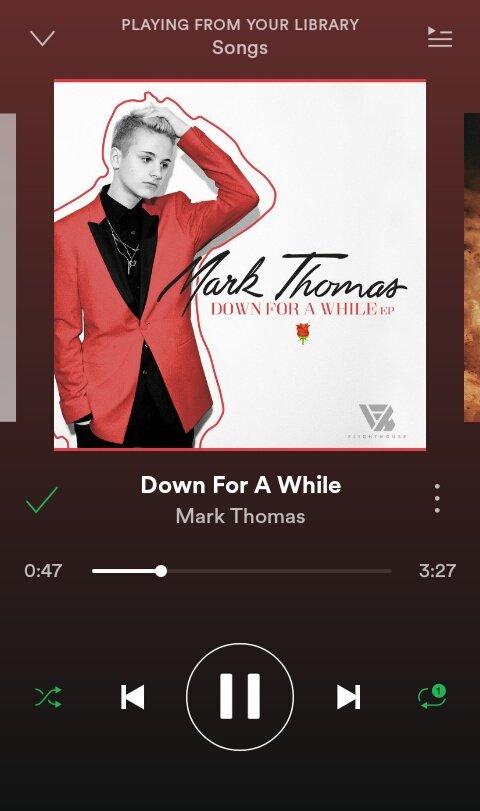 Shaneen2018's tweet photo. Love the song @duhitzmark #DownForAwhileEp on repeat https://t.co/W6LMHoRAUa