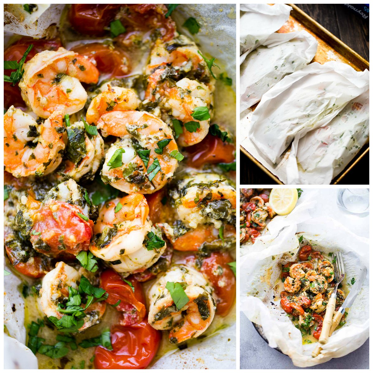 Diethood's tweet photo. LEMON GARLIC HERB #SHRIMP in parchment packets! 🍤 #recipe 👉 https://t.co/ZxerJSVvbn 🍽️ https://t.co/v2NmoaNhRR