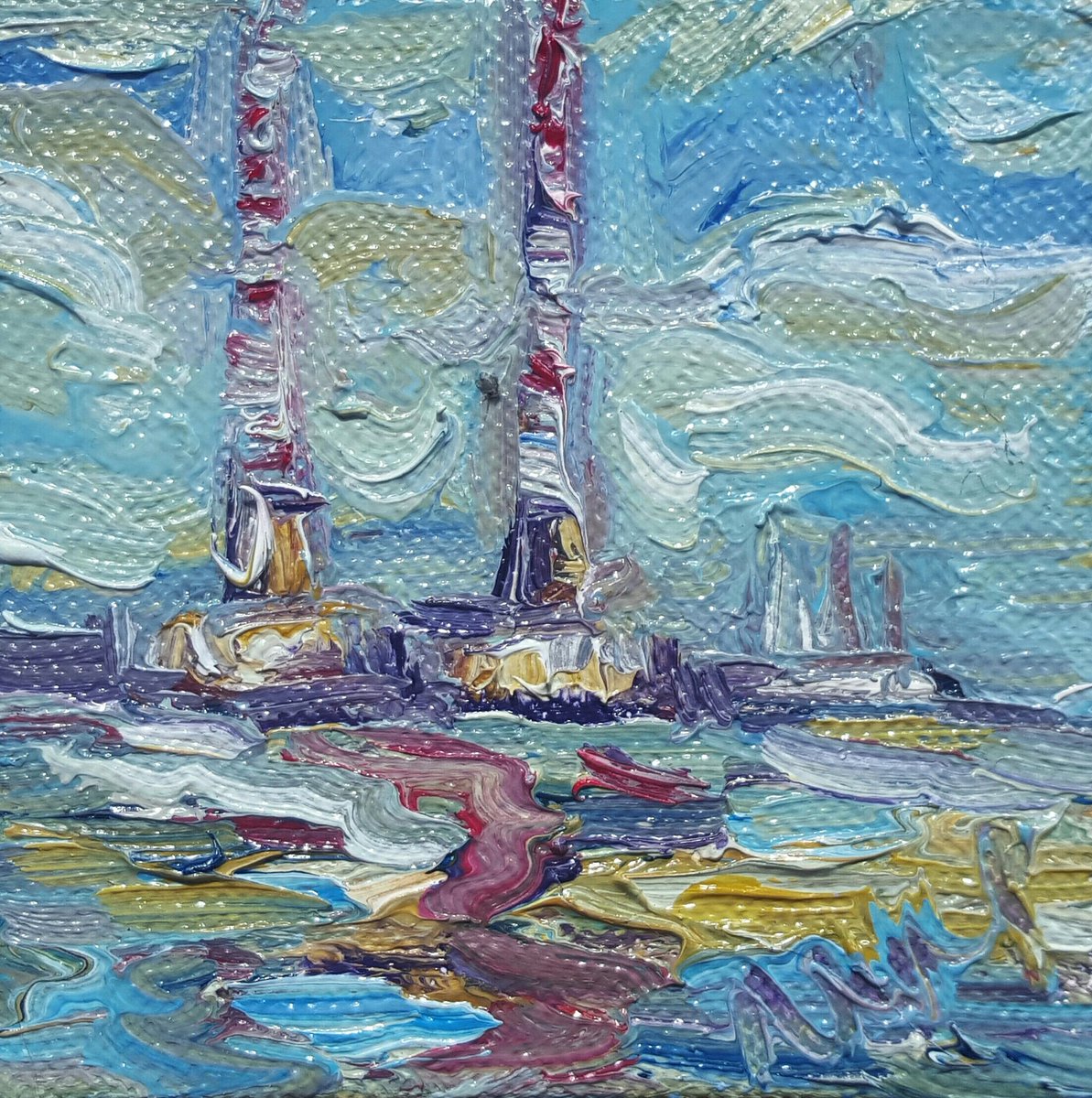 PurcellNiki's tweet image. I used to love this view back in the days when I was on the Dart line ..
#dublin #pigeonhouse  #dartline #poolbeg #sandymount #artforsale
