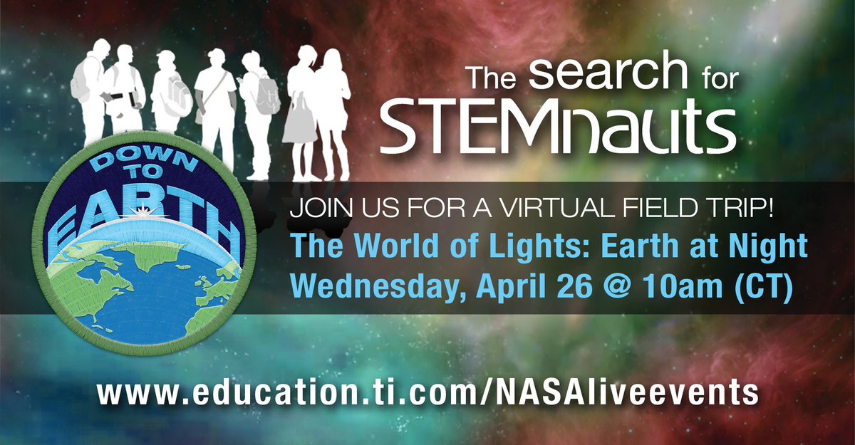 Interactive virtual #STEMnauts field trip tomorrow at 10am CT. Join us! Tweet Q's to @NASADLN use #askDLN. Details: go.nasa.gov/2q7wvO5