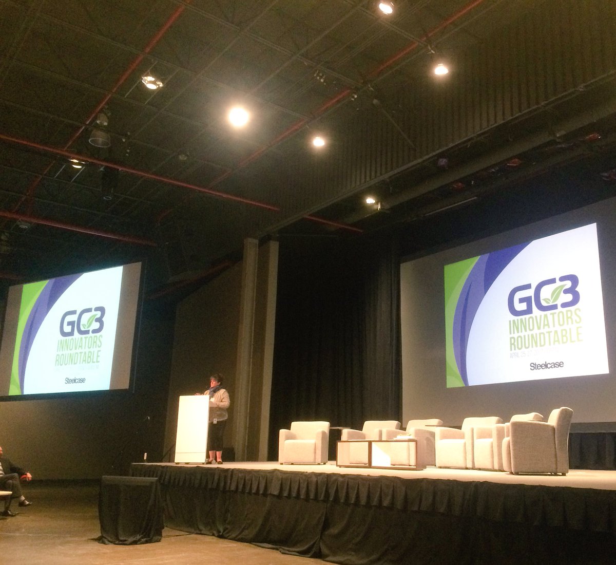 amittweet's tweet photo. At the #GC3RT. @Steelcase HQ. Looking forward to interesting panels on how to mainstream green chemistry. https://t.co/wdt3C7lWX1