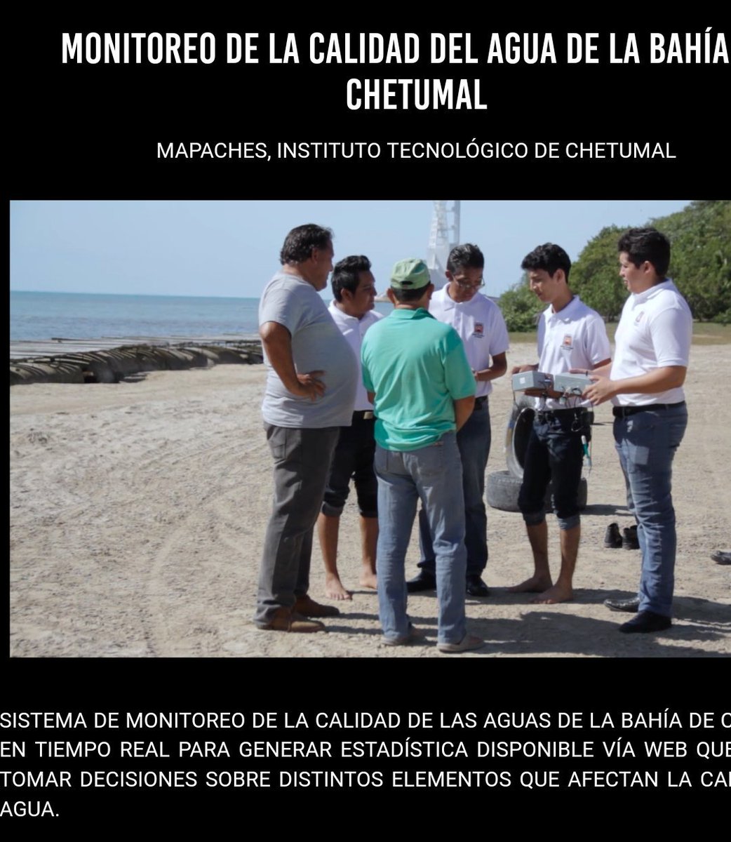 Vota por #Mapaches del <a href="/IT_Chetumal/">TecNM - Chetumal</a> MONITOREO DEL AGUA DE LA BAHÍA DE CHETUMAL y CONFIRMA tu correo electrónico becalos.mx/tech4change