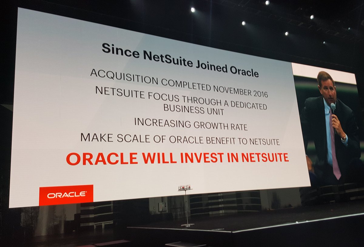 Oracle bets on Netsuite big time.#SuiteWorld17