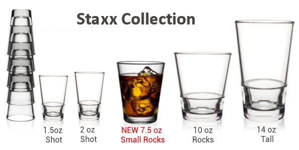 BarLuxe's tweet photo. Because one-size doesn't fit all. Introducing the newest size to our Staxx ultra-stackable, unbreakable glasses https://t.co/2KvZiRToCq https://t.co/42FPwCJb5s