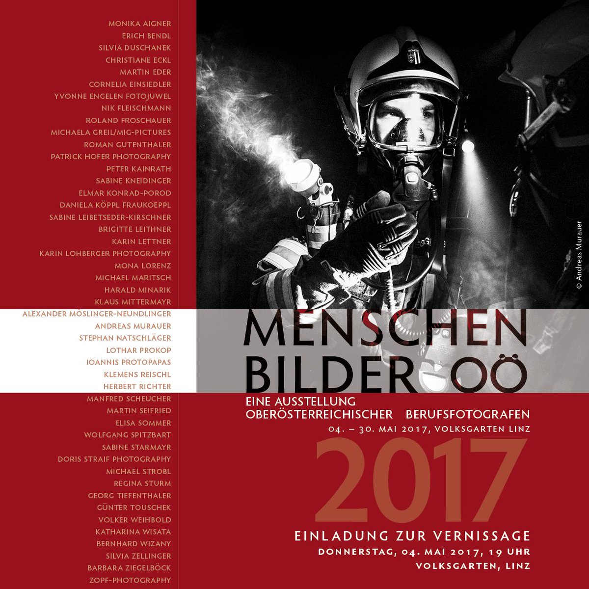 AndreasMurauer's tweet photo. Menschenbilder OÖ - Eröffnungsvernissage:
Do, 4.5.2017 um 19:00 Uhr Volksgarten / Musiktheater Linz https://t.co/6kA0vXhTX3