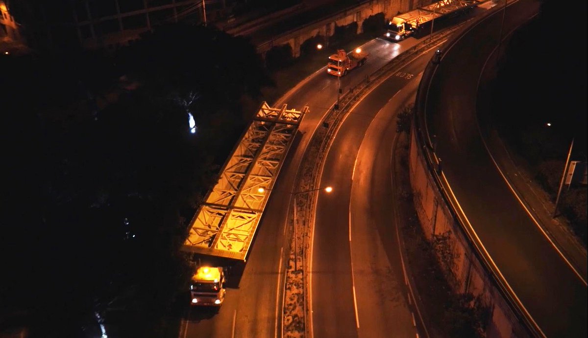 ExpressTrailers's tweet photo. Documented latest #logistics #project for @TransportMalta: delivery of steel girders for Kappara flyover Here are two stills from the #video https://t.co/CkAd3T6OOB