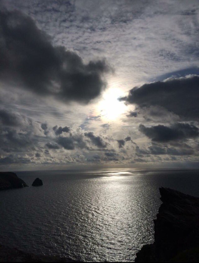 Beautiful, moody skies in Boscastle yesterday evening.