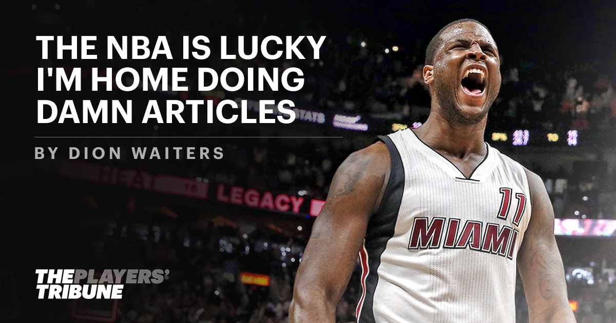 BoomentBoom's tweet photo. The NBA is lucky @DionWaiters3 is home doing damn articles: https://t.co/m4BTHe2uei by #KDTrey5 via @c0nvey https://t.co/o65ZM3DI0h
