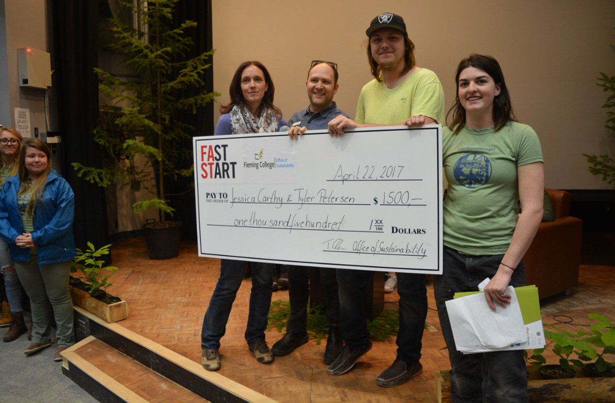 FlemingCollege's tweet photo. . @fleming_uft students honour professors Katrina Van Osch-saxon and Tom Mikel at the Women in Trees event https://t.co/3DYylDbcz4 https://t.co/J67rmaAToS