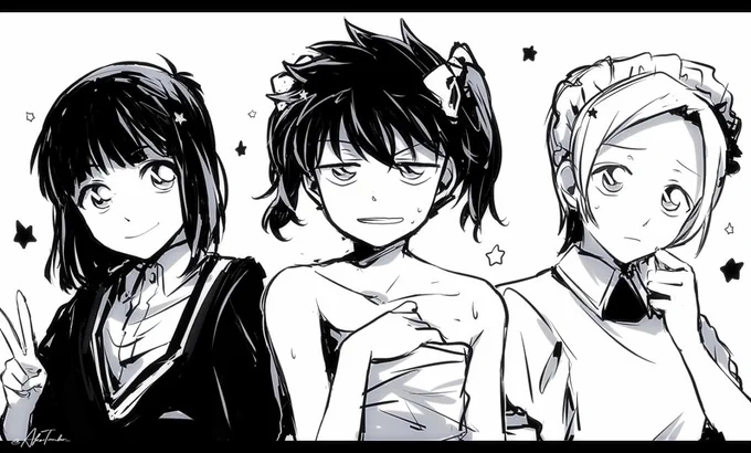 女装トリオ 