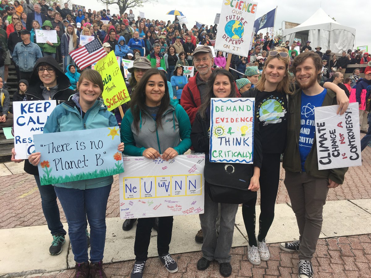 NeumannUniv's tweet photo. Neumann University students & faculty joined more than 20,000 people at #MarchForSciencePHL last Saturday. #NeumannUniv #scienenotsilence https://t.co/ooPh4iPKCB