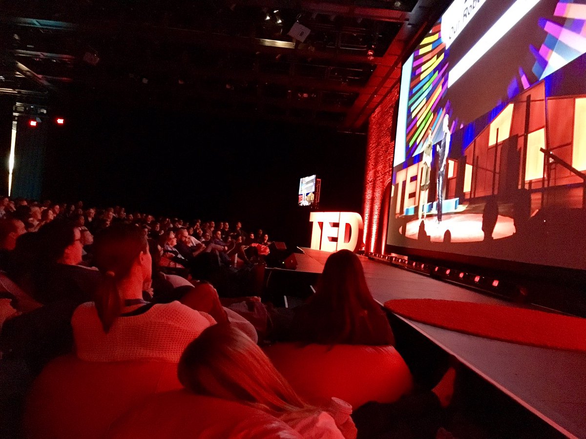 rjenbarr's tweet photo. I love that the red bean bag chairs from #TEDActive are here at #TEDfest. Relaxing way to watch #TED2017. #TEDx https://t.co/b9GtJJQUq2