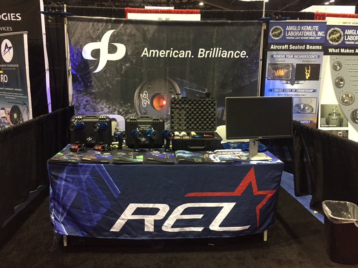 RELIncorporated's tweet photo. #MROAmericas2017 has started. Visit #relinc at booth 425. #globlack #americanbrilliance #ndt #fluorescentpenetrantinspection https://t.co/u1oo45PKMy