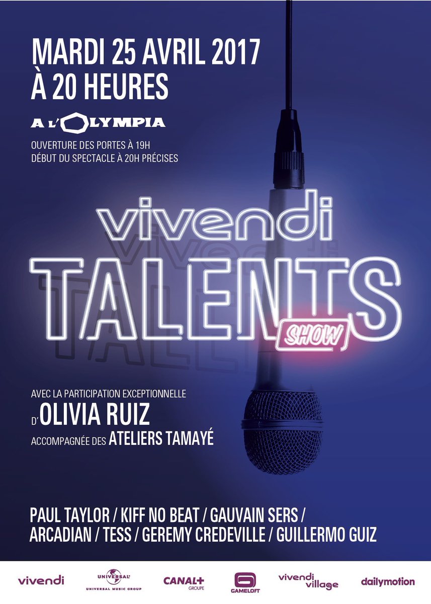 kersiny's tweet photo. Les collaborateurs de @vivendi remplissent la salle de @OLYMPIAHALL pour le #VivendiTalentsShow #3 #SoonOnAir 👍🏼 ✌🏼#ComInterne 😊 https://t.co/CyYTcl3ulV