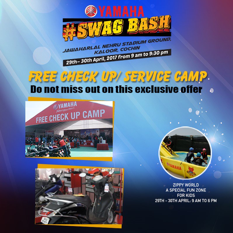 Yamaha Motor India Yamahaswagbash Cochin Brings Exclusive Offers For All Its Customers Download Your Free Passes Now T Co Rm5lsf5w1o T Co Jzjy3hgj17 Twitter