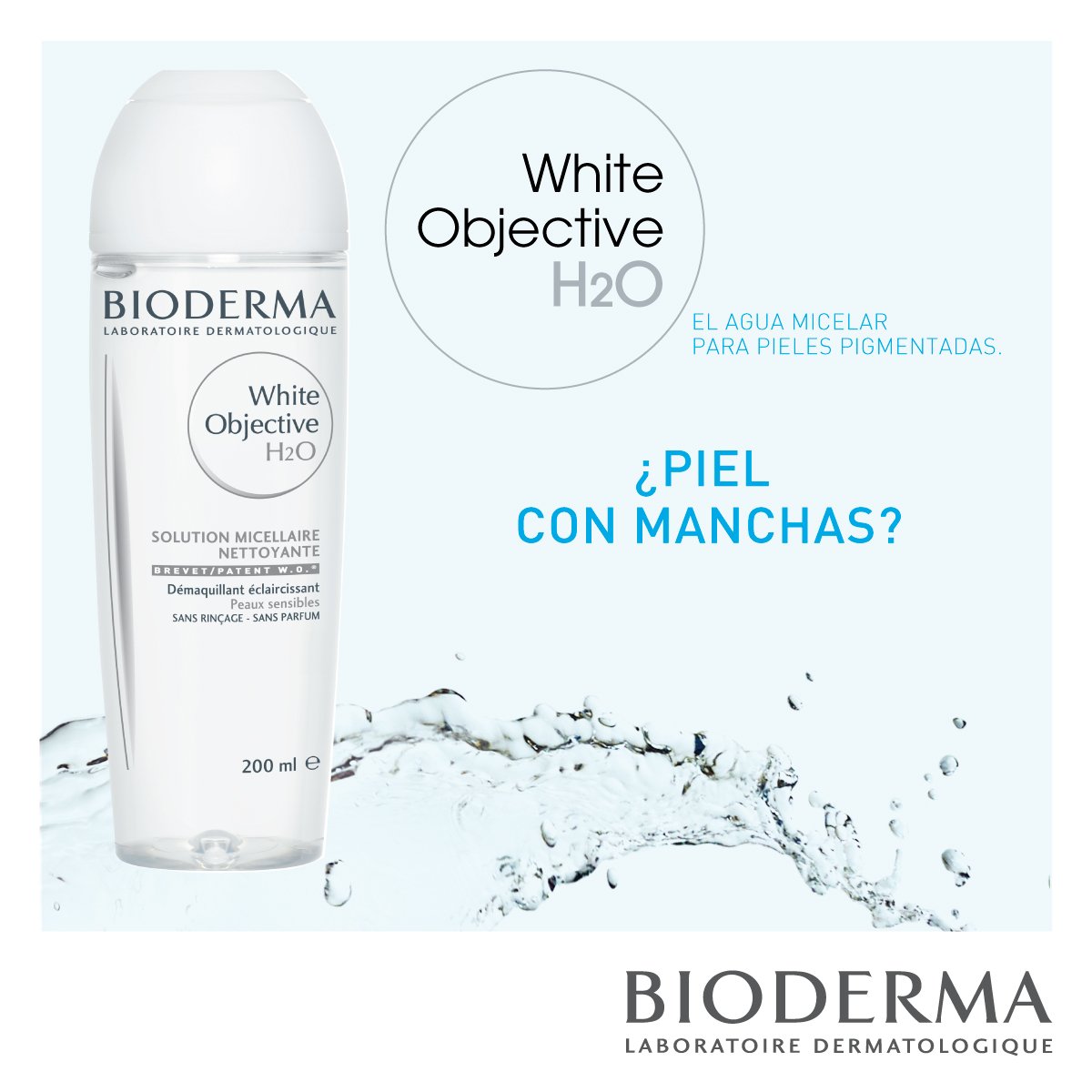 BiodermaArg's tweet photo. Si tenés piel con manchas, comenzá tu rutina con White Objective H2O. 
El agua micelar dermatológica que limpia, desmaquilla y aclara. https://t.co/q5xs8tF1NL