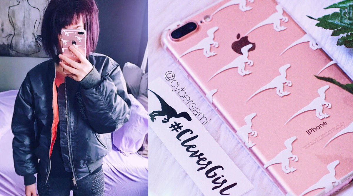 heroesque's tweet photo. Purple princess @cybersami_ rocking the dino style! 💜💜💜 #dinosaur #geekgirl #clevergirl #ootd #wiw https://t.co/GGx1jaXp14