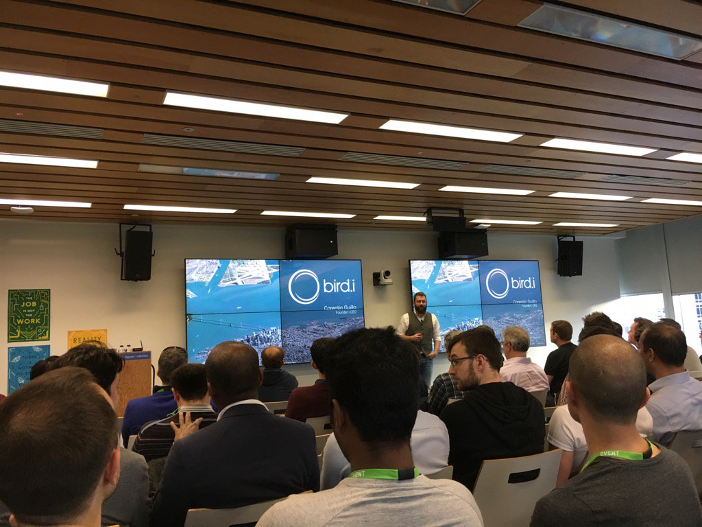 srspiegler's tweet photo. Corentin Guillo CEO @hibirdi presenting at the @hug_uk Meetup, tonight at @facebook. https://t.co/MiT9xOsI4L