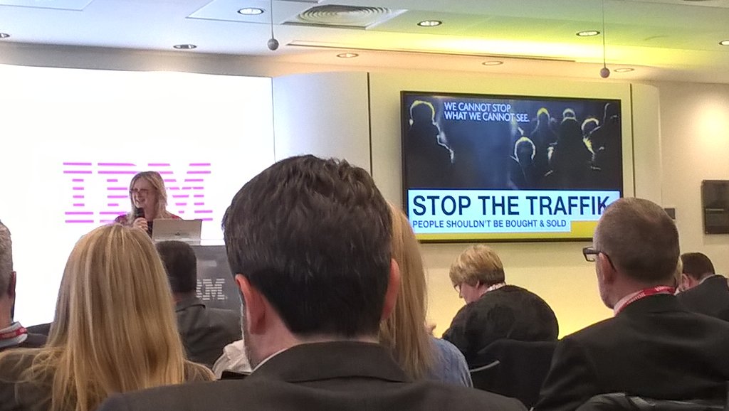 HannahFlint10's tweet photo. "Our plan is to empower all those who are reaching out" @STOPTHETRAFFIK End Traffiking App lanch @IBM https://t.co/Hy8JvkyT9D