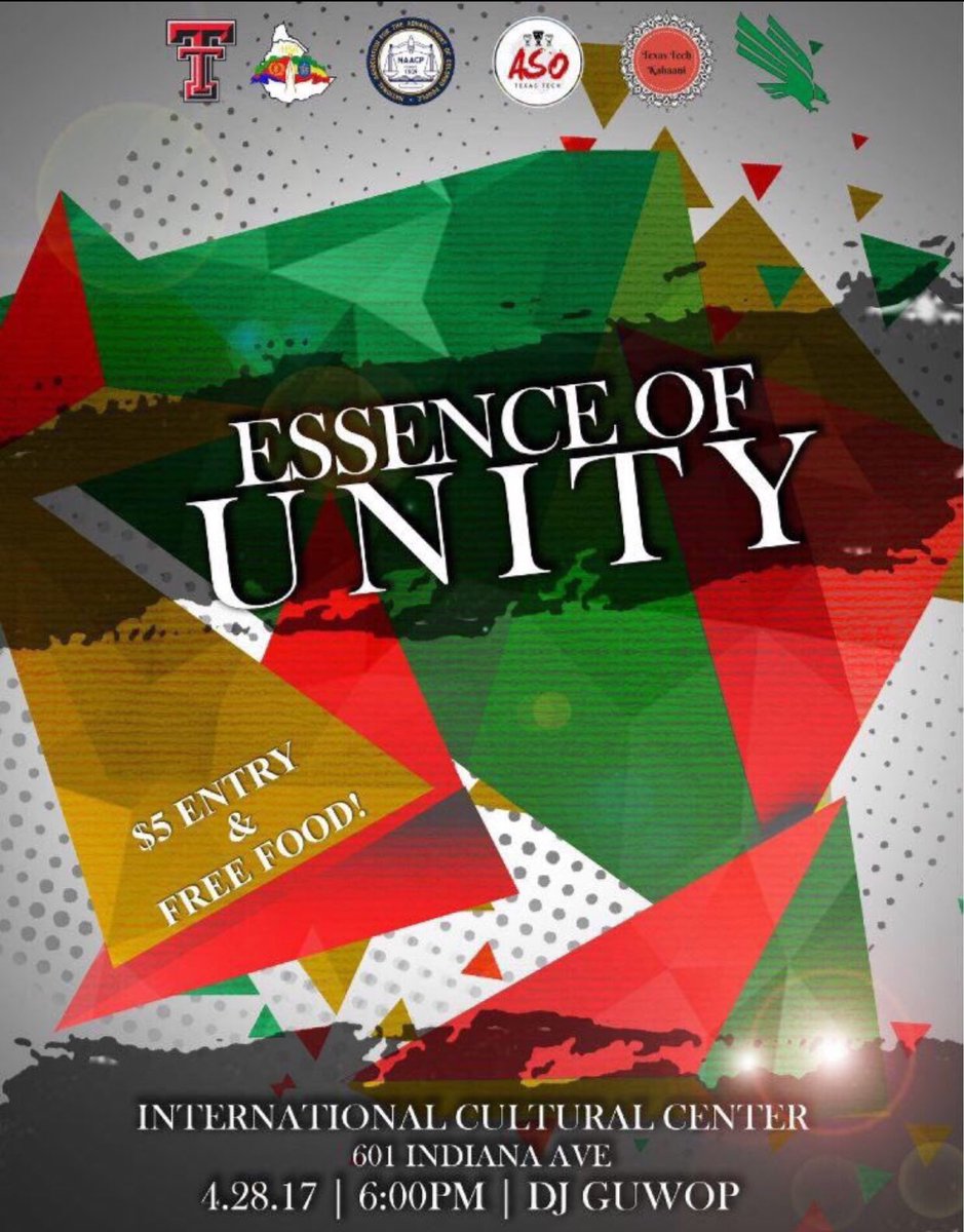 TTUPromo's tweet photo. Make sure you pull up to #EssenceOfUnity right before #Speakerboxxx! They got food! ๐
#TTU #Support https://t.co/U0sBSQkUK5
