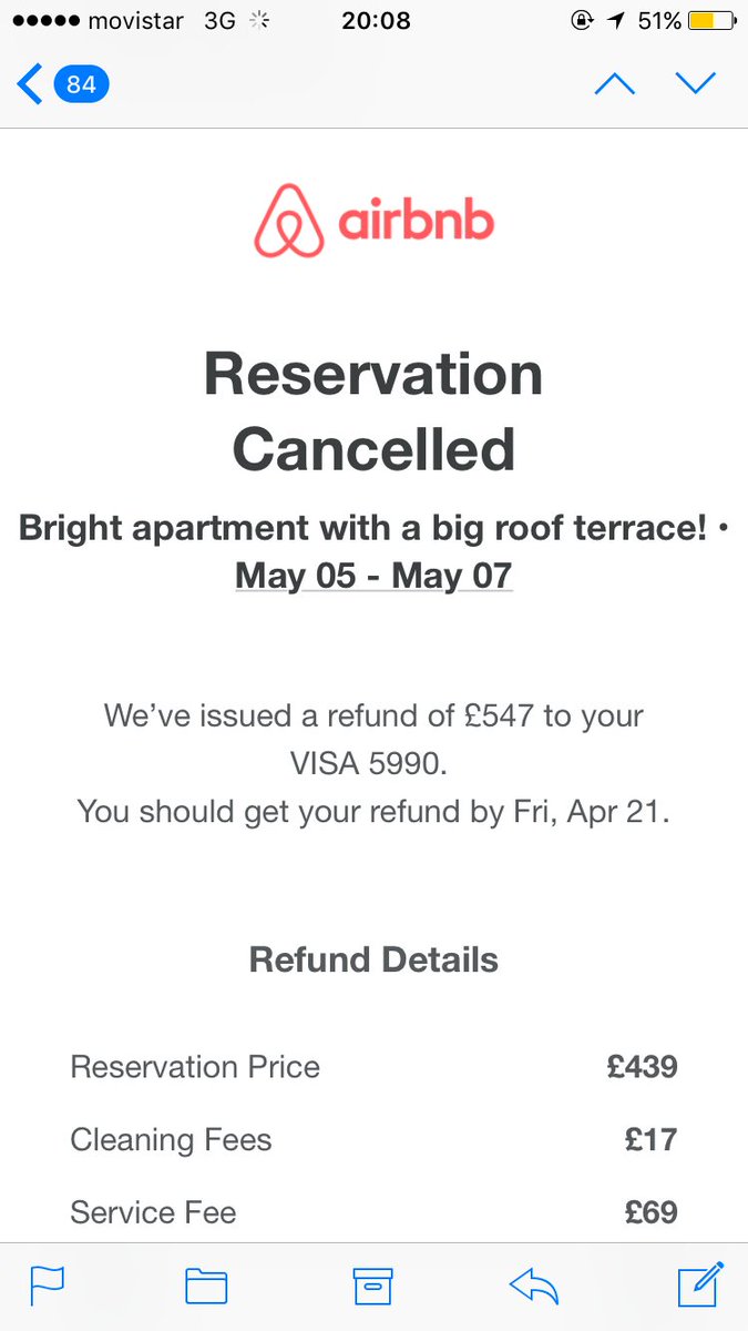 benwebb92's tweet photo. @AirbnbHelp I was supposed to be issued a refund on April 13th (see attached image), however, I have still received nothing. Can you help? https://t.co/pqTK0UOLeG