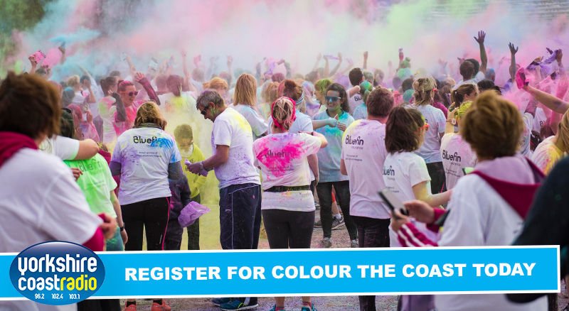 GHRYorksCoast's tweet image. Ready to run, walk or dance a 5k seafront course whilst getting showered in colour for @saintcathsuk? Sign up today yorkshirecoastradio.com/colour-the-coa…