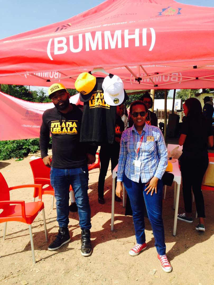 Ithuse1's tweet photo. Our Campaign Ambassador Kast at the Ithuse launch &amp; testing event held earlier today at Bontleng. #knowyourstatus #tlatsalebala @kastalion1 https://t.co/okxVGTqtLO