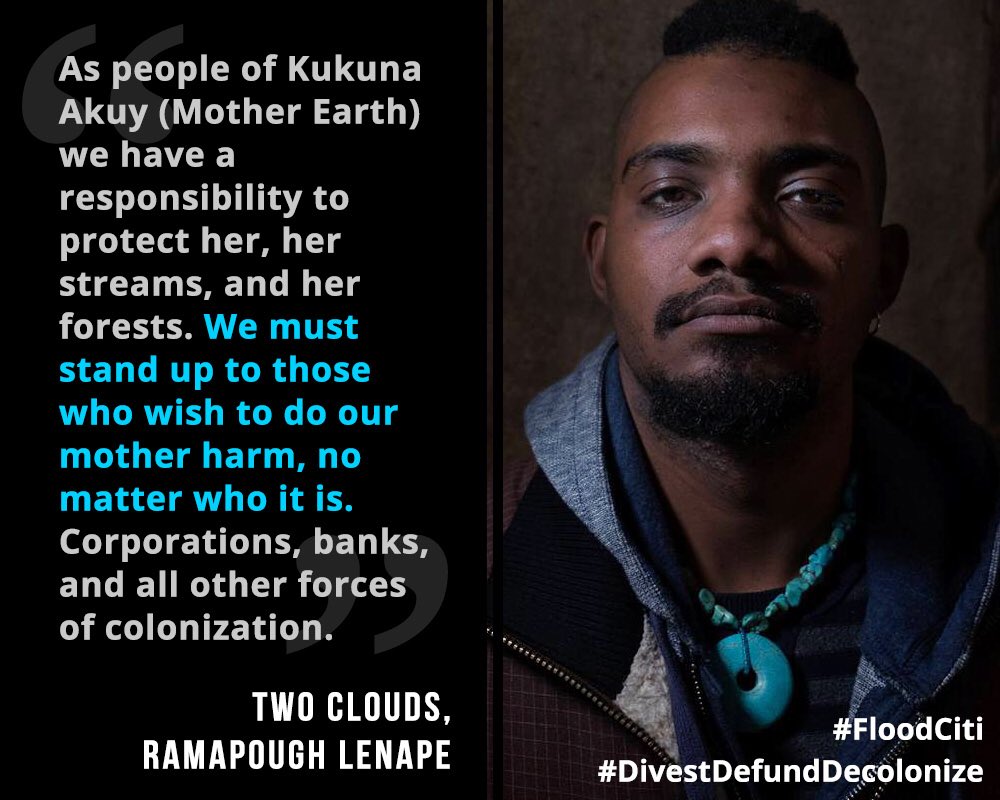 mountainkeeper's tweet photo. .@Citibank #DivestDefundDecolonize Now! #NoDAPL #MniWiconi #FloodCiti Stop funding fossil fuels. https://t.co/WMglt47ZfT