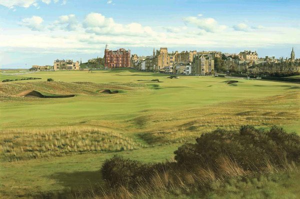 GraemeBaxterArt's tweet photo. To celebrate 1000 followers WIN this St Andrews Road Hole signed limited edition. To enter Follow and RT. Results 16 May Good luck! #golf https://t.co/U6XjD9f2ps