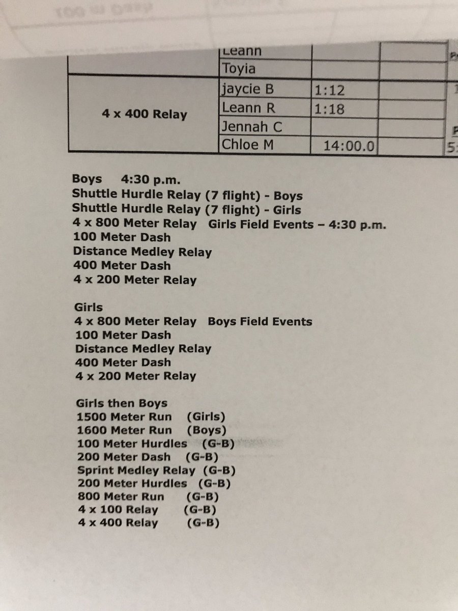 Order of events for Hudson tonight