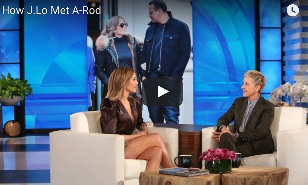Q102Philly's tweet photo. #JlLo is dating A.Rod and dishes all the deets on how the romance started :)

[WATCH] https://t.co/NjTd00mIhW https://t.co/tmlLn44GHE