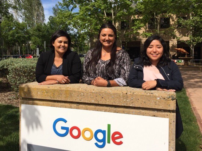 Livermore_Lab's tweet photo. Lab engineers Marisol Gamboa, Alejandra Aguilar &amp; Yahel de La Cruz are @Google to help inspire next gen of #latinasintech at #TECHNOLOchicas https://t.co/YsdAANbGk1