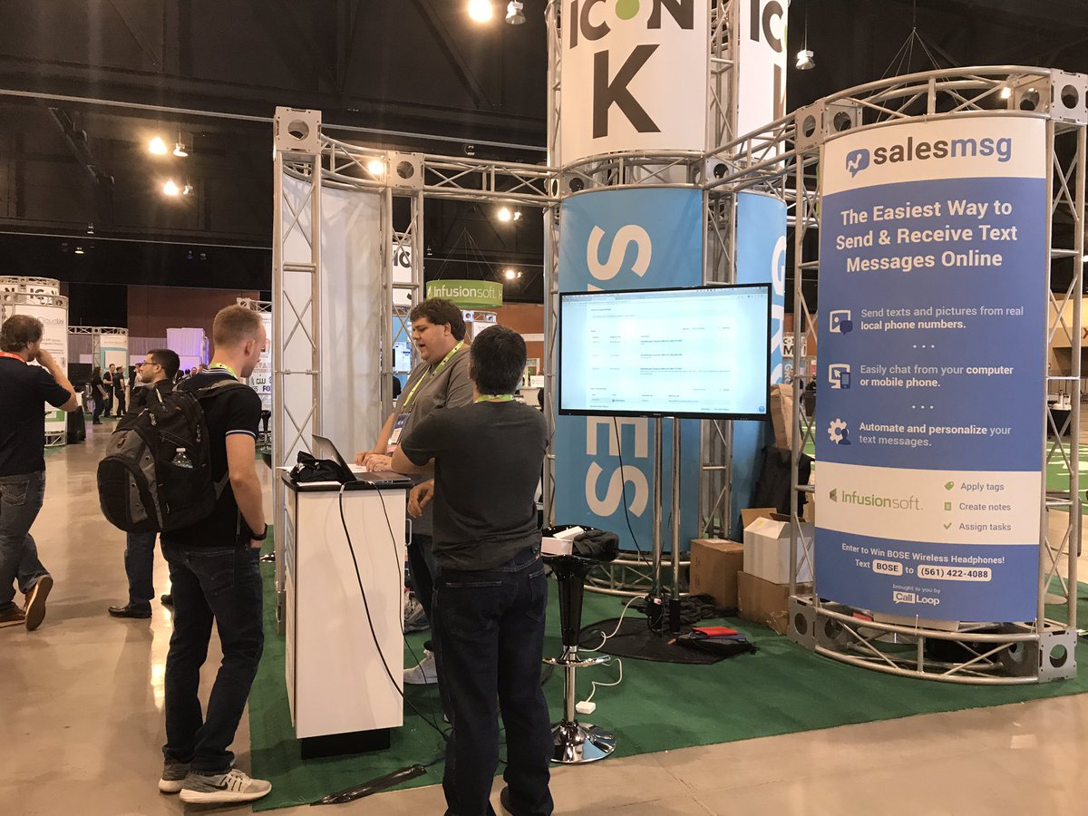 salesmsg's tweet photo. Stop by our booth and see Ryan and Chris demo #Salesmsg #ICON17 https://t.co/HLaBccFIro