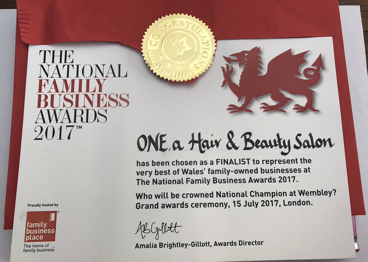 oneasalonteam's tweet photo. Thank you for the short list! We are all extremely proud and excited. #WALES @fbplace #REDENVELOPE #FamilyBusiness #TeamOneA #Hair #Beauty https://t.co/EXWj3iaLXD
