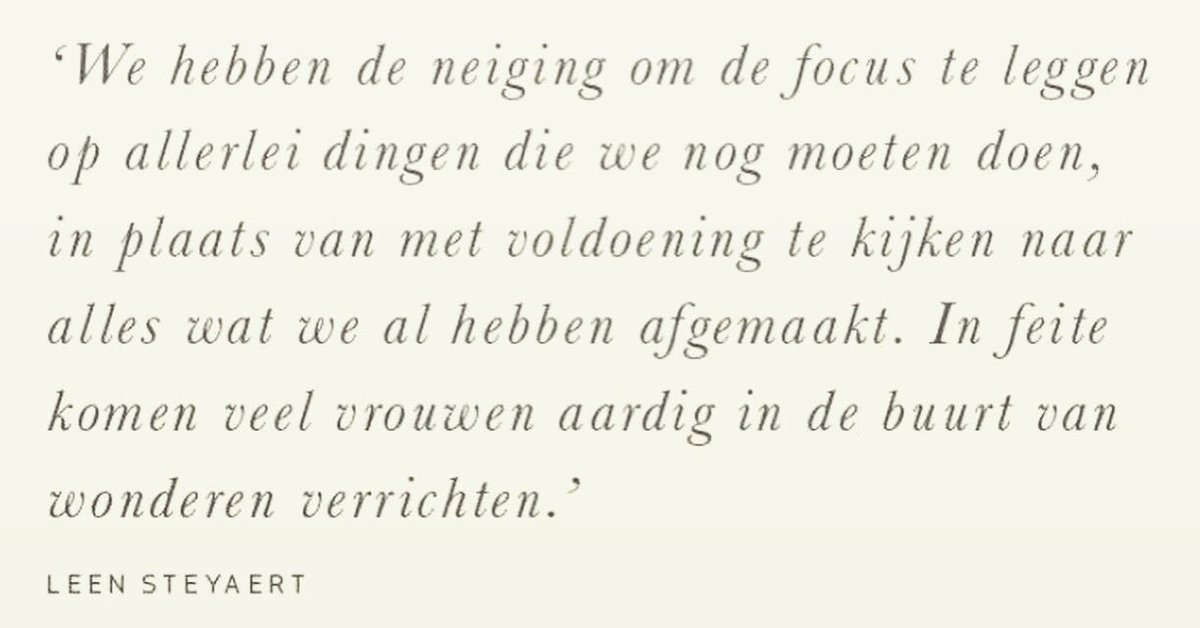 Wijze woorden van #LeenSteyaert, de laatste 🍏-spreker van dit schooljaar 👆🏻

Dames &amp; supervrouwen aller lande, stop met rushen! Tot morgen!