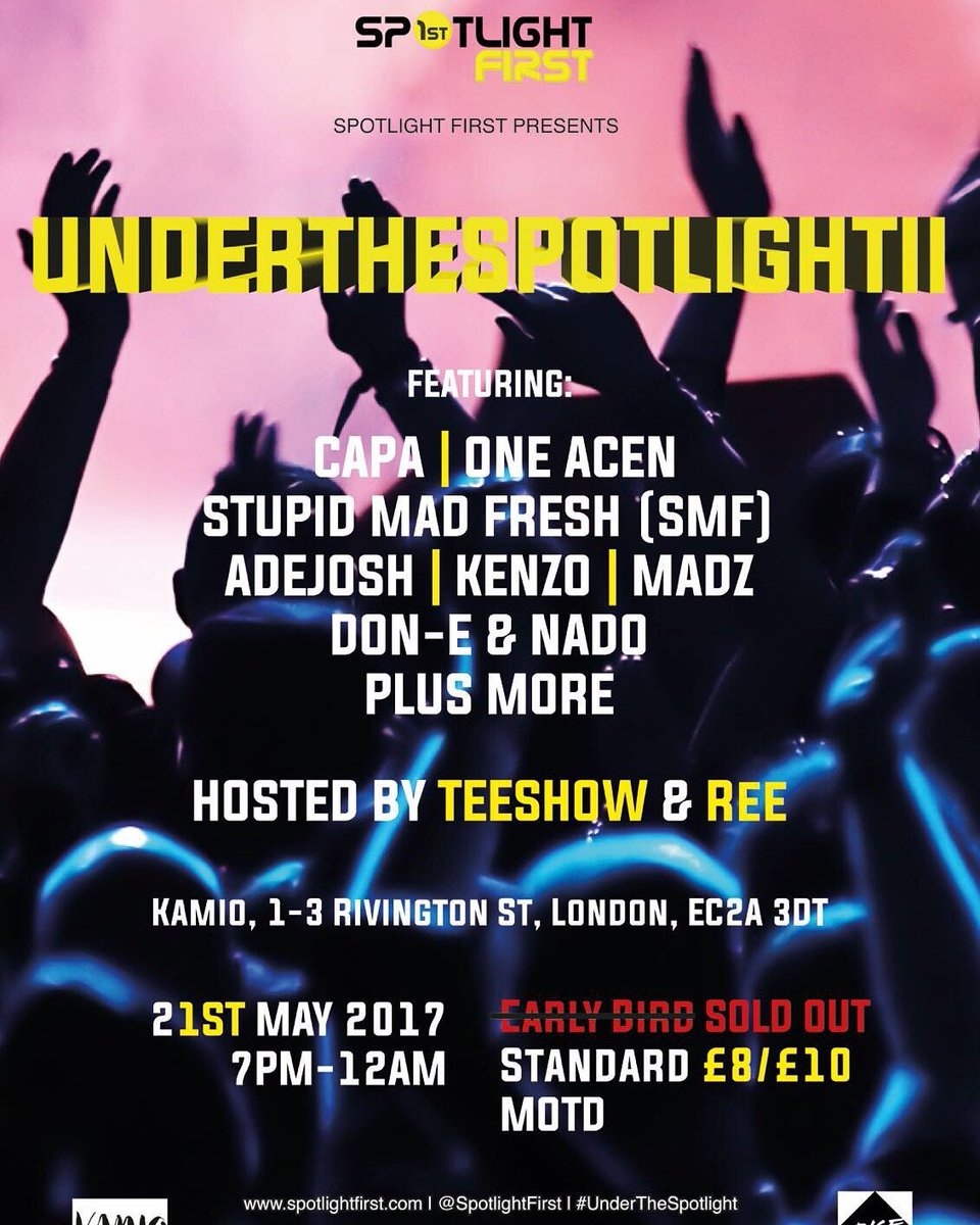 KnownAsRebecca's tweet photo. I'm going to be co-hosting alongside @DJTeeShow for @SpotlightFirst #UnderTheSpotlightII on 21st May 2017! 
https://t.co/CuQNtbA5Gu https://t.co/qxgeDpgopS