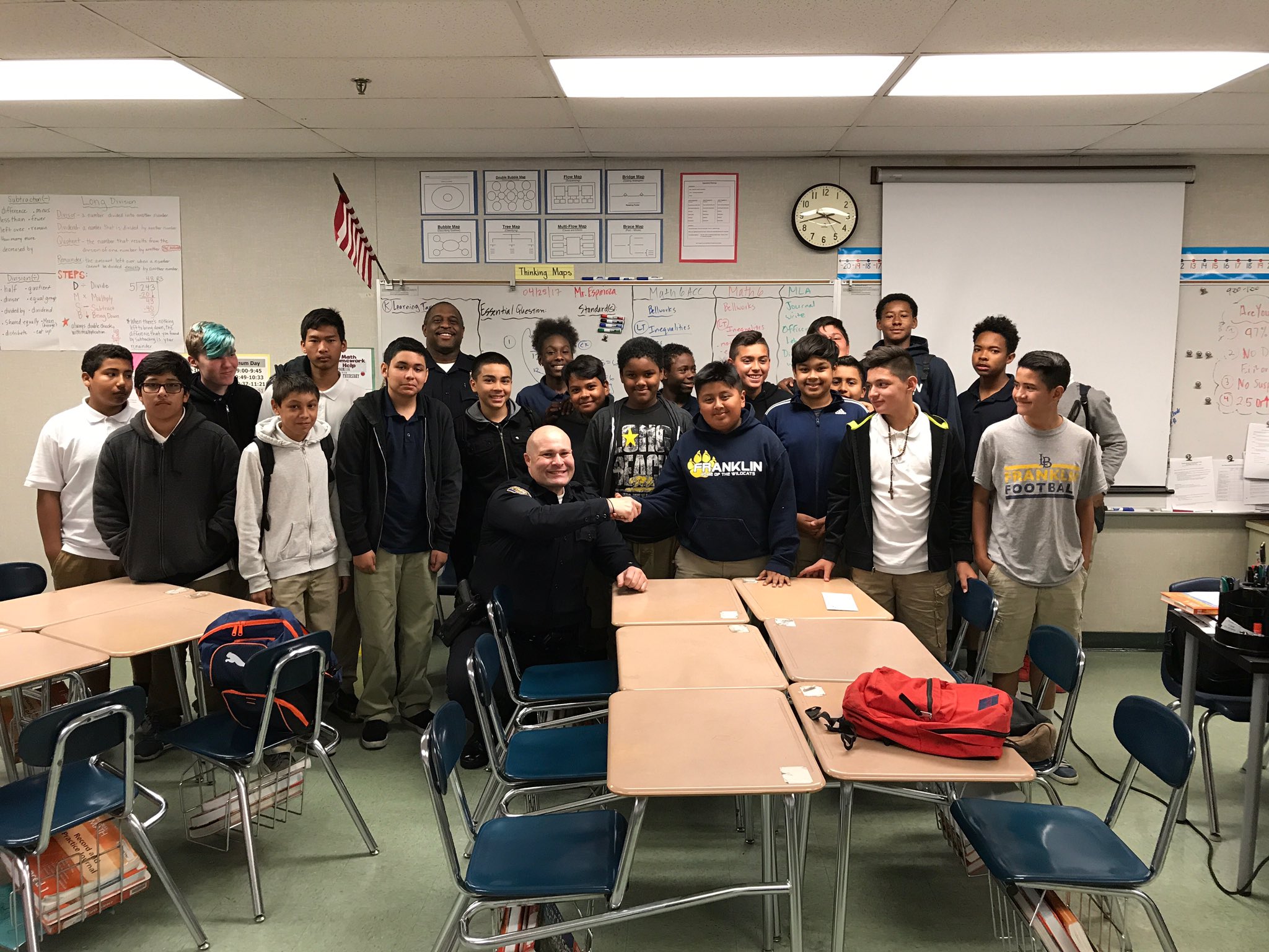Long Beach PD (CA) on Twitter ""Talk with a Cop" with middle schoolers