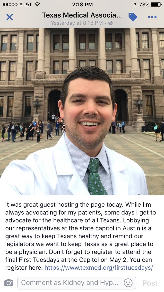 DoctorGates's tweet photo. Great to host the @texmed social media FB! Thanks for the opportunity to show the daily work we do for our patients. #TMALC @DallasCMS https://t.co/uCiE5kD5yI