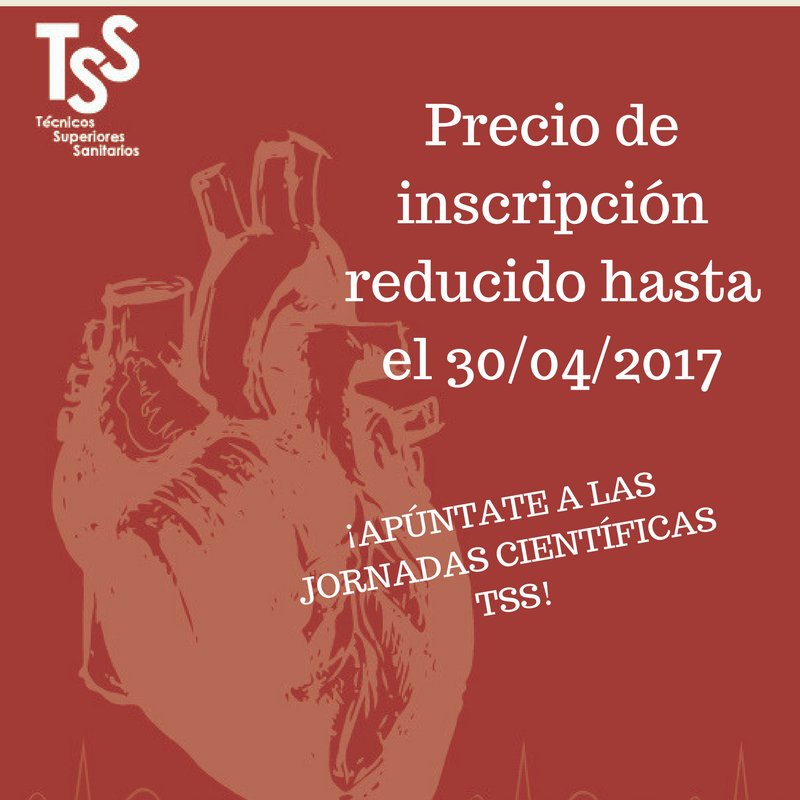 Precio de inscripción reducido para las #JornadasCientíficas si  lo hacéis antes del día 30/04 ¡Se acaba el tiempo!