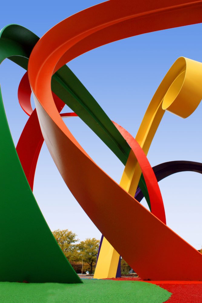 Make your way down to Joslyn Art Museum's Sculpture Garden where the colorful "Noodles and Doodles" is at the entrance waiting to greet you!
