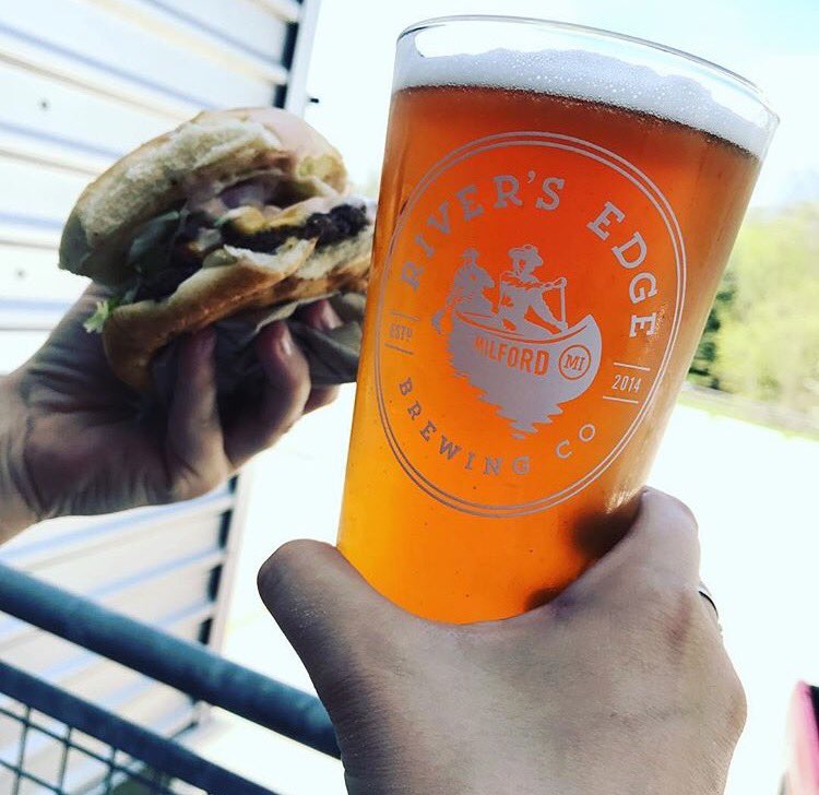 It's our first Burger Tuesday today! Come on in for a fresh batch of Grok Session IPA and a delicious burger! #cheers 🍔🍻