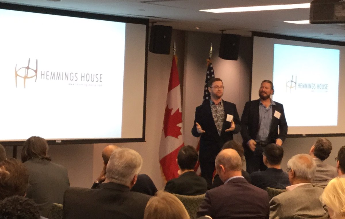 CanCGBoston's tweet photo. Congrats to @HemmingsHouse, winner of best presentation award, tech category! #48HrsInTheHub #CdnTech https://t.co/F8ecGTM1CB