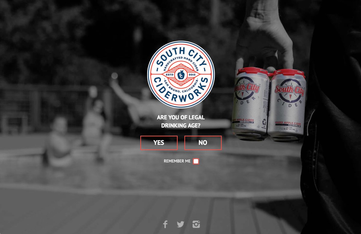 Our latest AgeVerify page designed and custom-built for <a href="/SouthCityCider/">South City Cider</a>. 🍎🍏🍻#cheers #cider #hardcider #brew