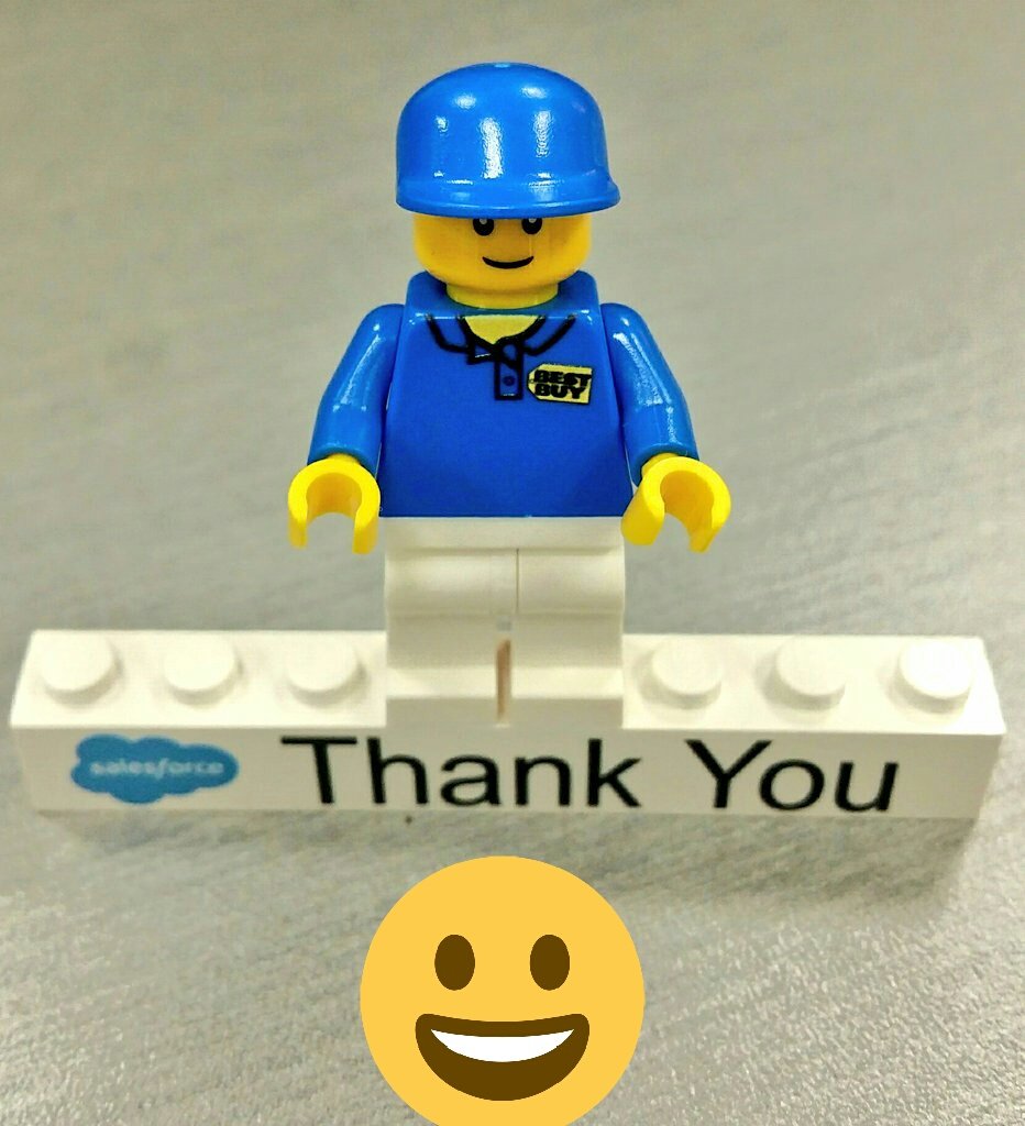 AgentParr's tweet image. When you are big enough to get your own Lego made. #BestBuy #GeekSquad #salesforce