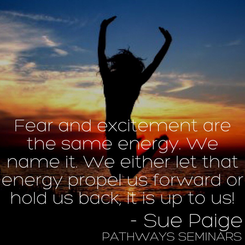 PathwaysSeminar's tweet image. Fear and excitement are the same energy. We name it. We either let that energy propel us forward or hold us back, it is up to us!